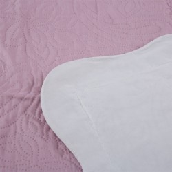 Silk Fashion Μονό Κουβερλί Solid (160Cm X 220Cm + 1 X 50Cm X 70Cm ) Amethyst/Cream