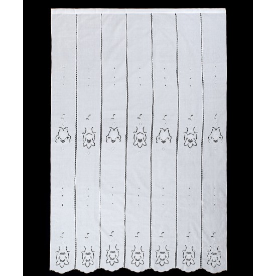 κουρτίνα 329 (160cm X 270cm) λευκή με τούνελ