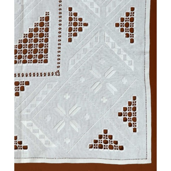 Silk Fashion Χειροποίητο Λευκαδίτικο Καρέ 342-1 (90Cm X 90Cm)