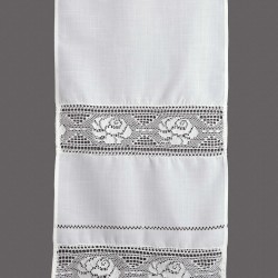 κουρτίνα 343 (200cm X 270cm) λευκό με τούνελ