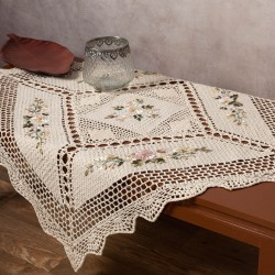 Τραπεζομάντηλο ροκοκό και πλεκτό (170cm X 170cm) 3509