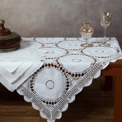 ΒΑΜΒΑΚΕΡΟ ΤΡΑΠΕΖΟΜΑΝΤΗΛΟ ΜΕ ΠΛΕΚΤΟ 371 (170CM X 270CM)