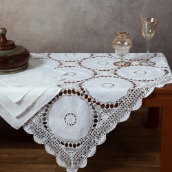 ΒΑΜΒΑΚΕΡΟ ΤΡΑΠΕΖΟΜΑΝΤΗΛΟ ΜΕ ΠΛΕΚΤΟ 371 (127CM X 175CM)