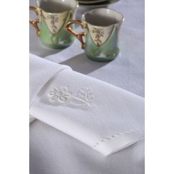 Silk Fashion Χειροποίητο Τραπεζομάντηλο 373 (170Cm X 220Cm) Λευκό