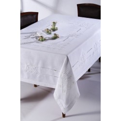 Silk Fashion Χειροποίητο Τραπεζομάντηλο 373 (170Cm X 220Cm) Λευκό