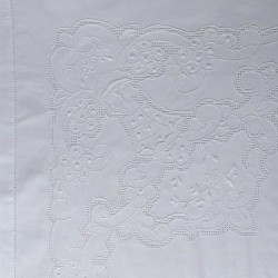 Silk Fashion Χειροποιητο Σεντονι 3772 Τριων Τεμαχιων (225Cm X 270Cm) Λευκο