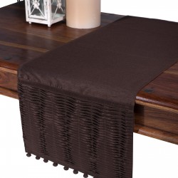 τραβέρσα  (40cm X 170cm)  3819 πλισέ καφέ