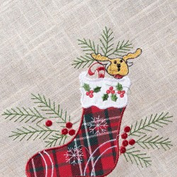 χριστουγεννιάτικο τραπεζοκαρέ ( 140cm X 140cm) 4079