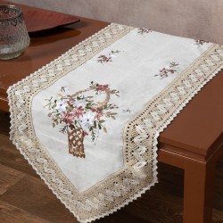 Τραβέρσα με ροκοκό και πλεκτό (45cm X 180cm) 4100