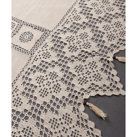κουρτίνα 426 (200cm X 270cm) Ecru με τιράντες