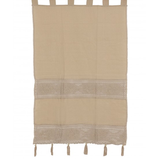 κουρτίνα 450 (150cm X 260cm) Ecru με τιράντες