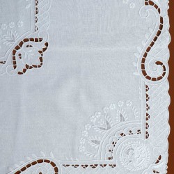 Silk Fashion Χειροποίητο Καρέ 461 (90Cm X 90Cm) Λευκό