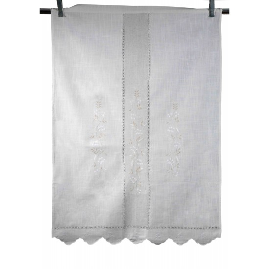 κουρτίνα 465 (160cm X 160cm) Ivory/άμμου με τούνελ