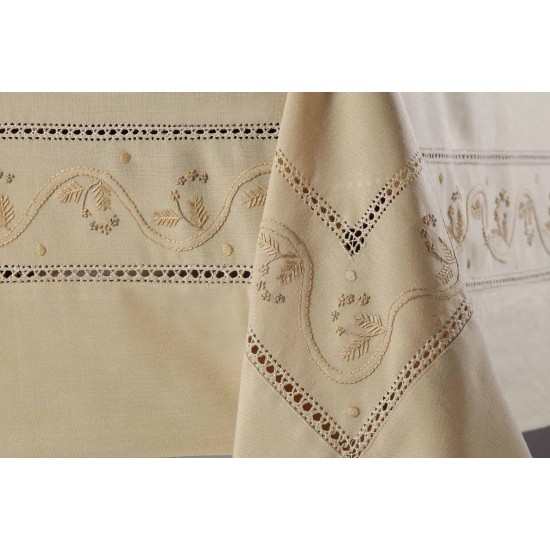 Silk Fashion Χειροποίητο Σετ 5005 (7 Τεμαχίων) Λαδί