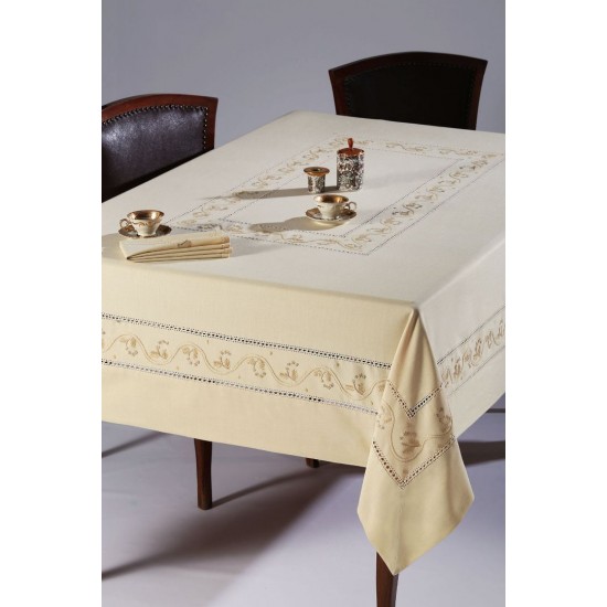 Silk Fashion Χειροποίητο Σετ 5005 (7 Τεμαχίων) Λαδί