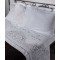 Silk Fashion Χειροποιητο Πλεκτο Σεντονι 5088 Τεσσαρων Τεμαχιων (225Cm X 270Cm) Λευκο