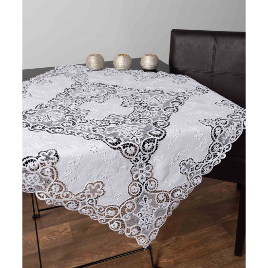 Silk Fashion Τραπεζομάντηλα (140Cm X 140Cm) 5102 Λευκό