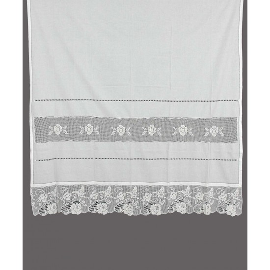 κουρτίνα 5119 (140cm X 260cm) λευκή με τούνελ