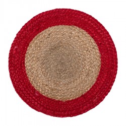 Σουπλά γιούτα (38cm) Natural/red
