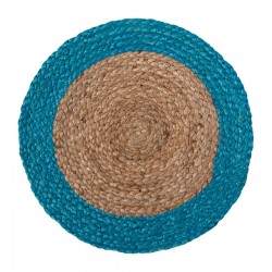 Σουπλά γιούτα (38cm) Natural/turquise
