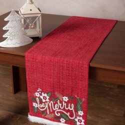 Χριστουγεννιάτικη τραβέρσα HP52779X (35cm X 160cm) κόκκινη