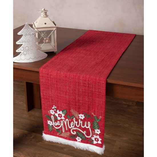 Χριστουγεννιάτικη τραβέρσα HP52779X (35cm X 160cm) κόκκινη