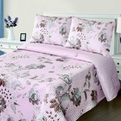 Silk Fashion Κουβερλι Σετ (220Cm X 240Cm + 2 X 50Cm X 70Cm) 5305 Ρόζ