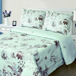 Silk Fashion Κουβερλι Σετ (160Cm X 220Cm + 1 X 50Cm X 70Cm) 5305 Σιέλ