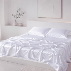 Σετ σεντόνια bamboo 300TC (270cm x 290cm) λευκό