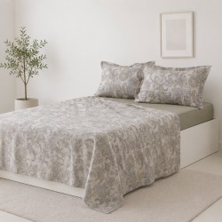 Σετ σεντόνια βαμβακερά 200TC (160cm x 200cm + 35cm) nobilis