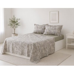 Σετ σεντόνια βαμβακερά 200TC (160cm x 200cm + 35cm) nobilis