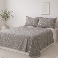 Σετ σεντόνια βαμβακερά 200TC (160cm x 200cm + 35cm) whisper