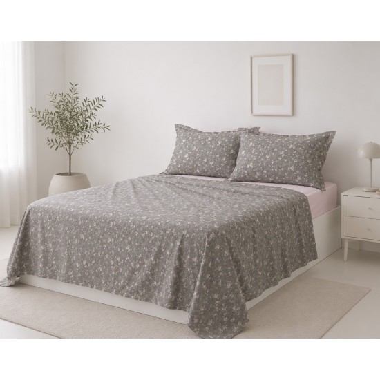 Σετ σεντόνια βαμβακερά 200TC (160cm x 200cm + 35cm) whisper