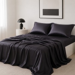 Σετ σεντόνια bamboo 300TC (270cm x 290cm) σκούρο γκρί