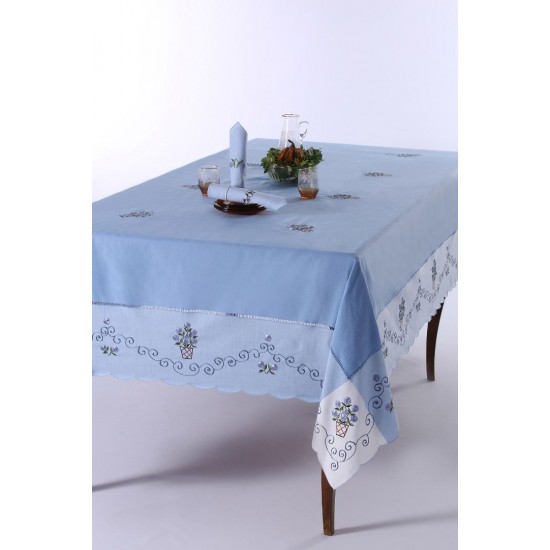 Silk Fashion Τραπεζομάντηλο 569B (170Cm X 270Cm) Σιέλ