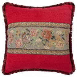 Μαξιλαροθήκη με κρόσσι 572 (65cm X 65cm) κόκκινο