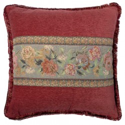 Μαξιλαροθήκη με κρόσσι 572 (65cm X 65cm) μπορντώ