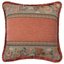 Μαξιλαροθήκη με κρόσσι 572 (65cm X 65cm) κεραμιδί