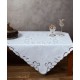 Silk Fashion Χειροποίητο Κοφτό Καρέ 604 (90Cm X 90Cm) Λευκό