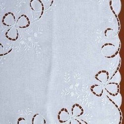 Silk Fashion Χειροποίητο Κοφτό Καρέ 604 (90Cm X 90Cm) Λευκό