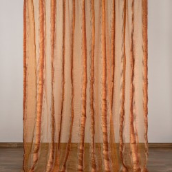 Κουρτίνα 6103 (280cm X 300cm) με τρέσα καφέ