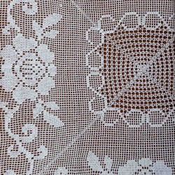 Χειροποίητο μερσεριζέ πλεκτό καρέ 6125 (90cm X 90cm) λευκό