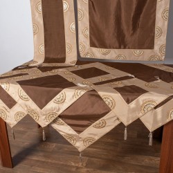 Σετ 7 τεμαχίων (90cm X 90cm, 40cm X 110cm, 130cm X 130cm, 2x40cm X 40cm, 2x55cm X 55cm) 612 ΧΜ-45 Καφέ