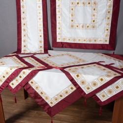 Σετ 7 τεμαχίων (85cm X 85cm, 40cm X 110cm, 130cm X 130cm, 2x45cm X 45cm, 2x55cm X 55cm) 612 ΧΝ-03 Λευκό