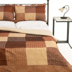Silk Fashion Κουβερλι Σετ (160Cm X 220Cm + 1 X 50Cm X 70Cm) 6155 Καφέ