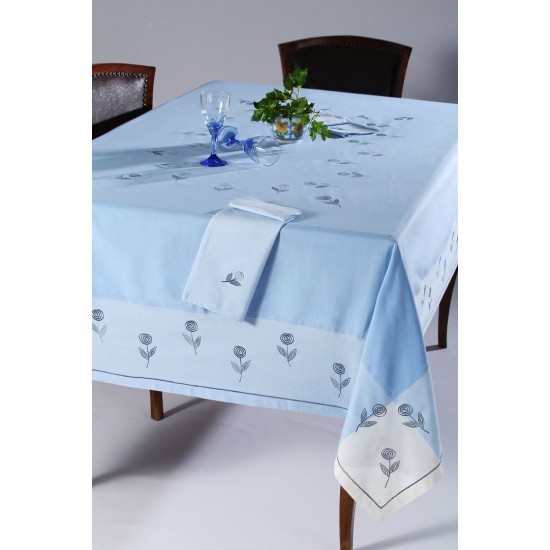 Silk Fashion Τραπεζομάντηλο 623 (170Cm X 220Cm) Σιέλ