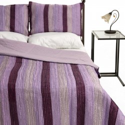 Silk Fashion Κουβερλι Σετ (160Cm X 220Cm + 1 X 50Cm X 70Cm) 6329 Μώβ