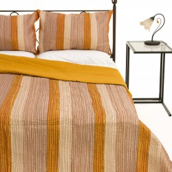 Silk Fashion Κουβερλι Σετ (160Cm X 220Cm + 1 X 50Cm X 70Cm) 6329 Χρυσό