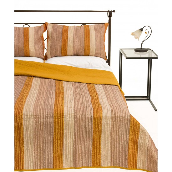 Silk Fashion Κουβερλι Σετ (160Cm X 220Cm + 1 X 50Cm X 70Cm) 6329 Χρυσό