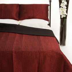 Silk Fashion Κουβερλι Σετ (160Cm X 220Cm + 1 X 50Cm X 70Cm) 6330 Μπορντώ